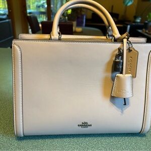 Coach Light Lavender Leather Satchel